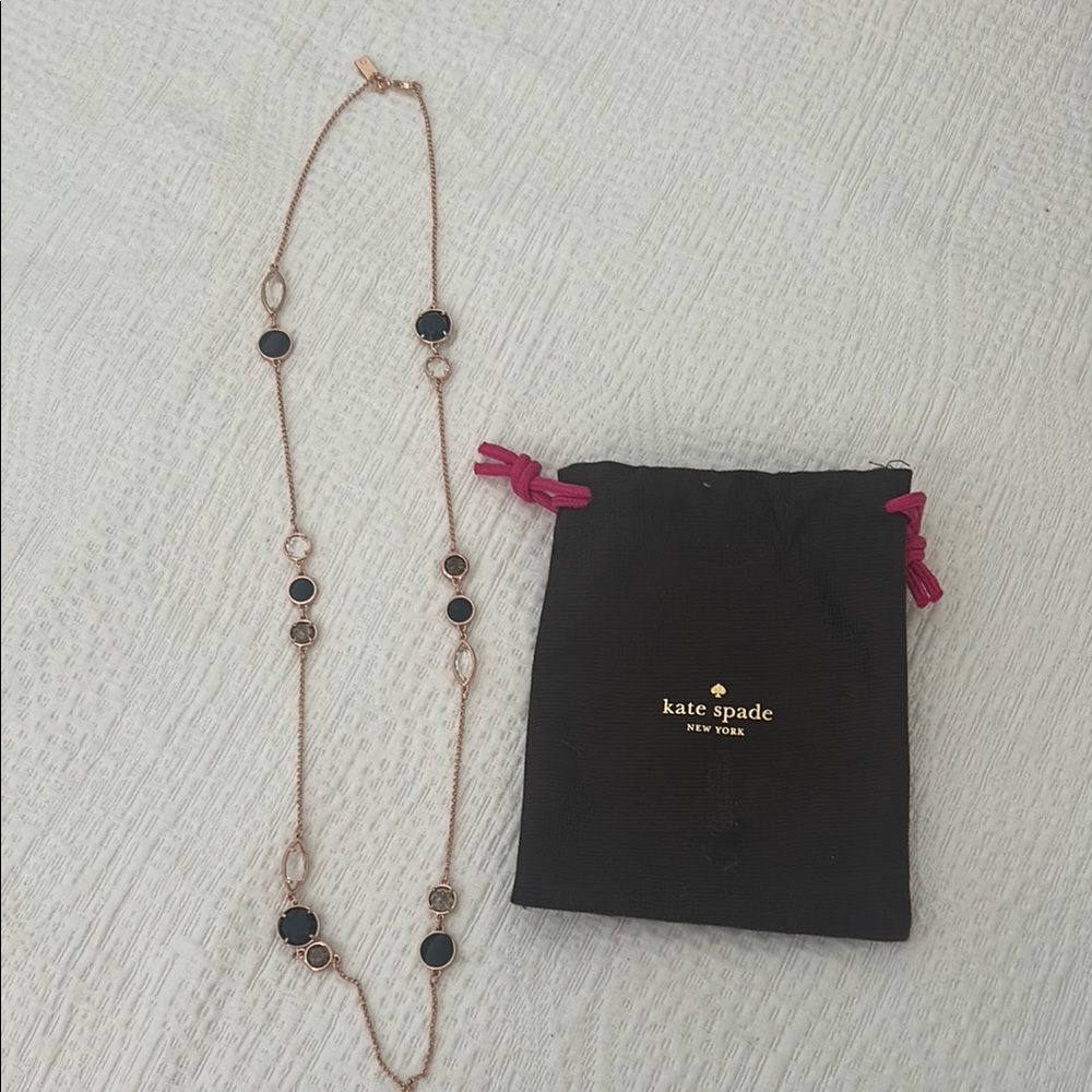 Kate Spade Black and Gold Minimalist Necklace